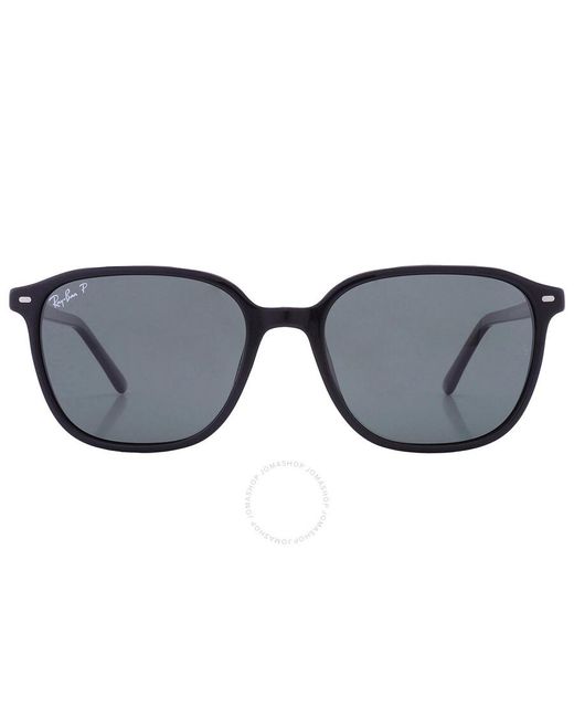 Ray-Ban Gray Leonard Polarized Green Square Sunglasses Rb2193 901/58 55