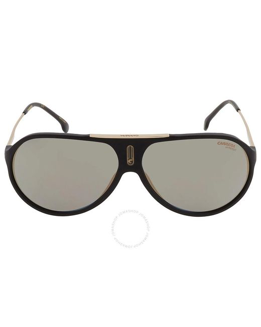 Carrera Gray Grey/gold Mirror Pilot Sunglasses