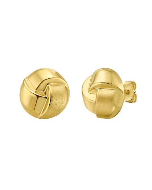 Tresorra Yellow 14K Fancy Knot Stud Earrings