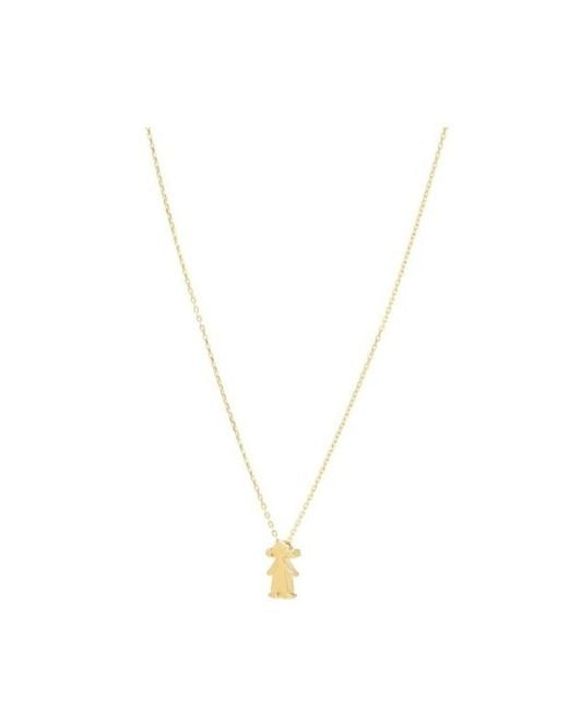 Tresorra Metallic 14K Girl Pendant Necklace