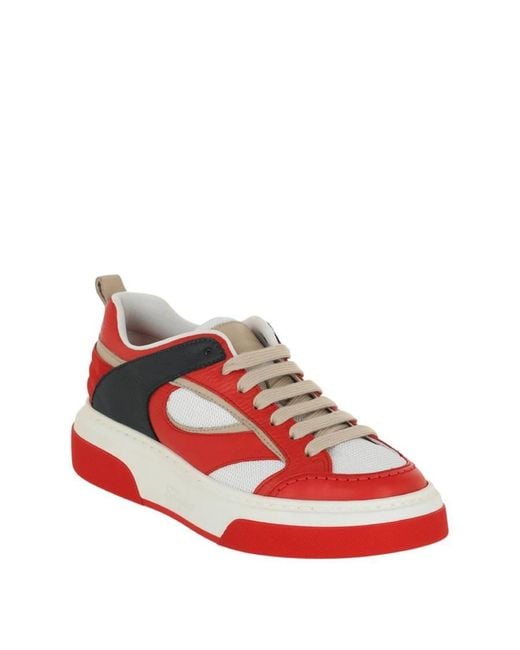 Ferragamo Red Cassina Shaped Inserts Sneaker for men