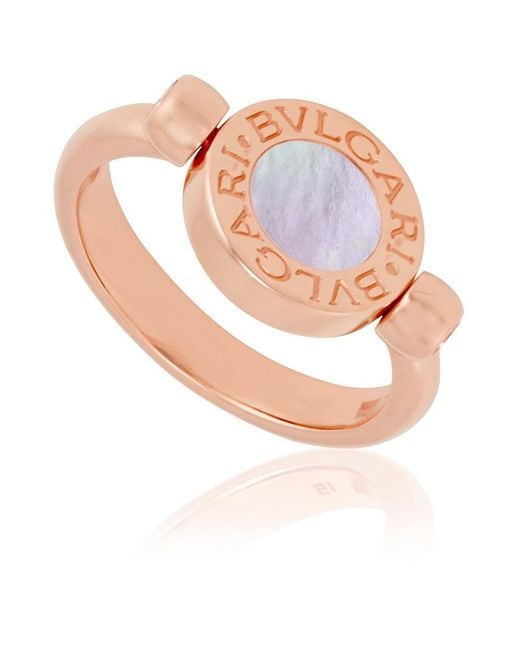 BVLGARI White 18K And Mother Of Pearl Onyx Ring