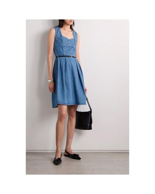 Givenchy Blue Sweetheart Denim Dress_Deep, Brand Size 36 (Us