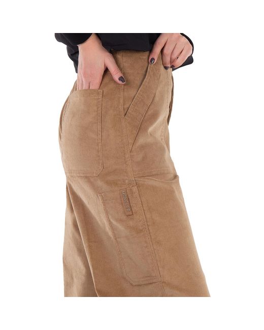 Moncler Brown High-Waisted Straight Trousers, Brand Size 40 (Us