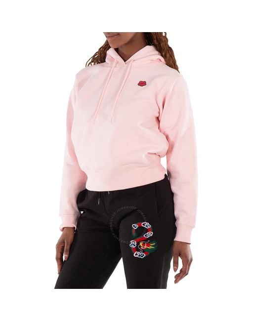 KENZO Pink Drawstring Hood Long Sleeve Sweater
