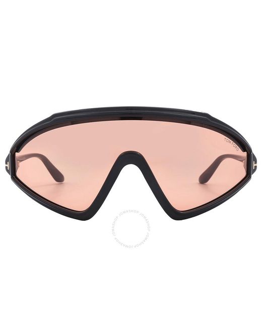 Tom Ford Multicolor Lorna Amber Shield Sunglasses Ft1121 01e 00 for men