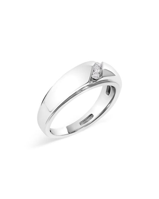 Haus of Brilliance White 925 Sterling 1/6 Cttw 3 Stone Diamond Band Ring (H-I Color, I1-I2 Clarity) for men