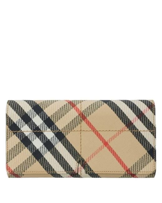 Burberry Gray Snip Check Continental Wallet