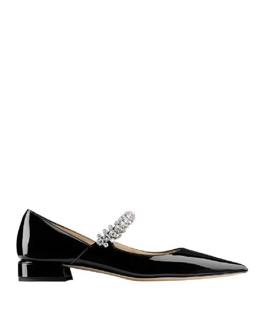 Jimmy Choo Black Bing 25 Patent Leather Ballet Flats