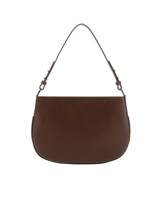 By Far Brown Leather Issa Shoulder Bag
