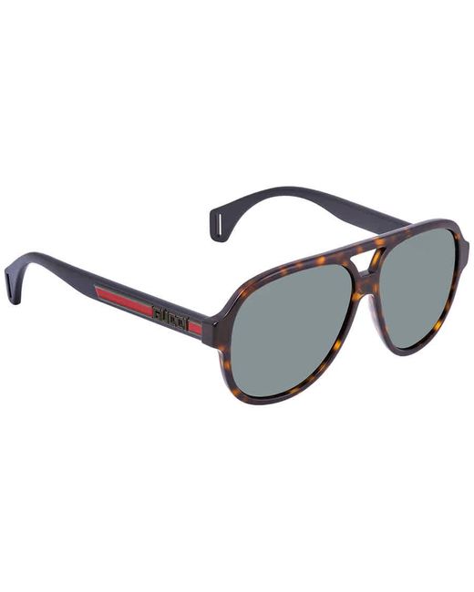 Gucci Black GG0463S Aviator Sunglasses for men