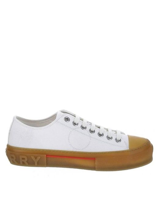 Burberry White Logo Detail Jack Low-top Sneakers for men