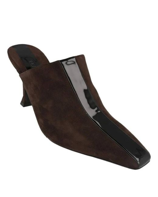 Ferragamo Black Ferragamo Sophye Suede Mules