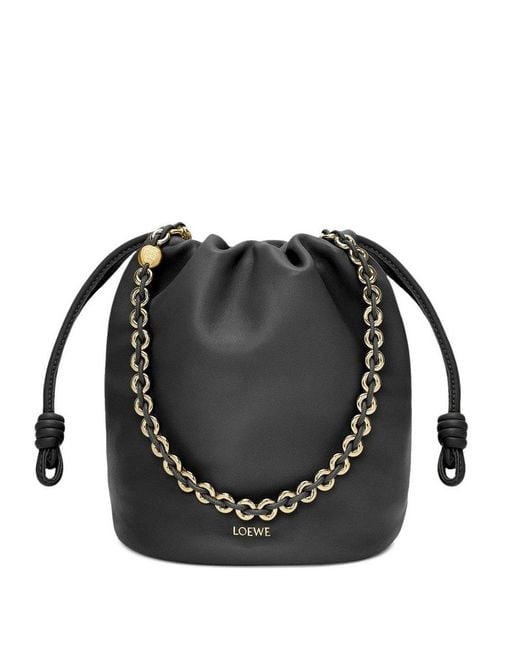 Loewe Black Flamenco Purse Bucket Bag