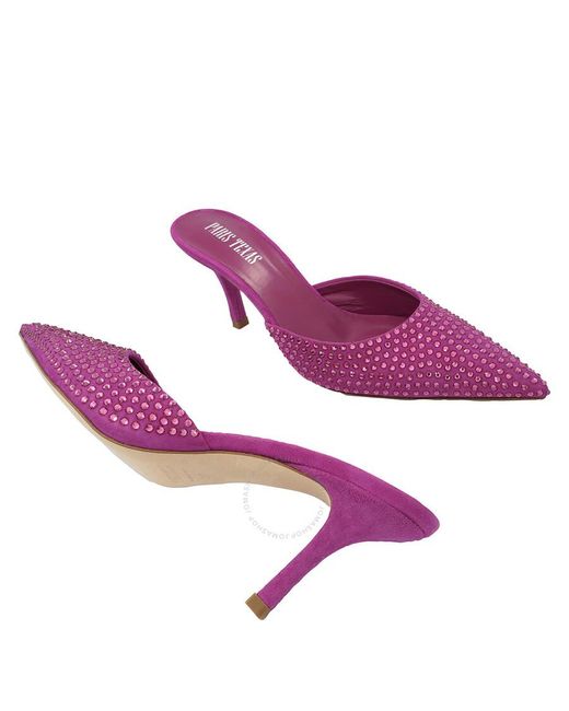 Paris Texas Purple Pink Ruby Hollywood Pointed-toe Mules