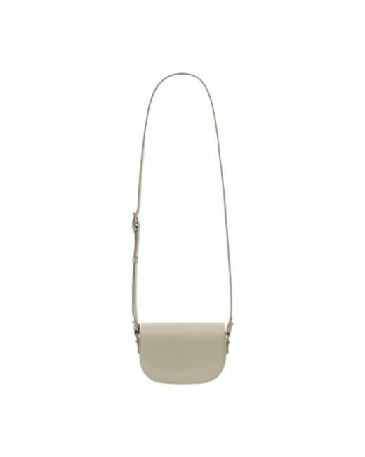 A.P.C. White Le B Side Shoulder Bag
