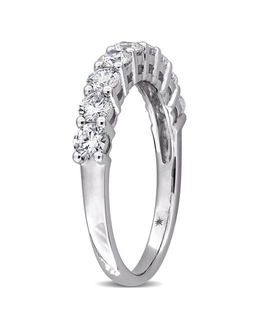 Created Forever Metallic 1Ct Tw Lab-Grown Diamond Semi-Eternity Anniversary Band