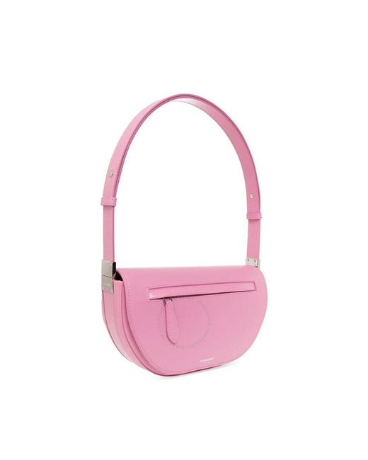 Burberry Pink Small Olympia Leather Shoulder Bag