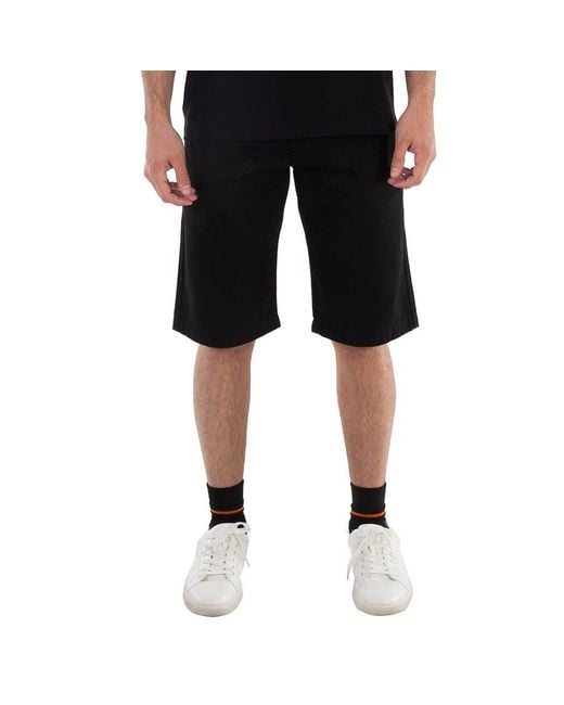 Raf Simons Black Knee-Length Denim Shorts for men