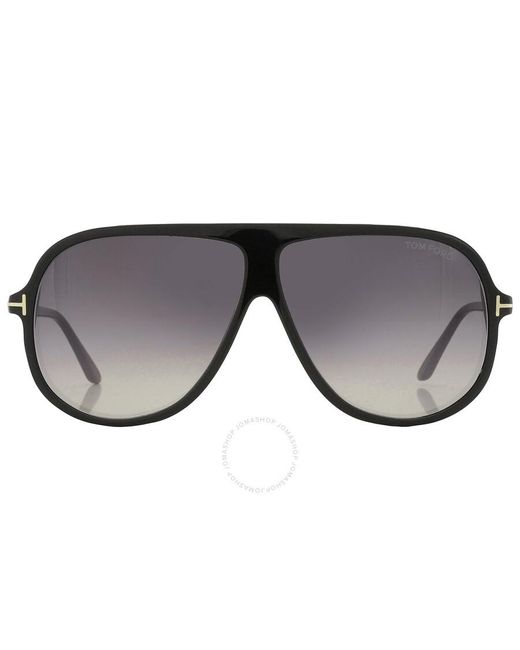 Tom Ford Gray Spencer Smoke Gradient Pilot Sunglasses for men