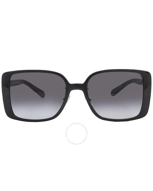 COACH Gray Grey Gradient Square Sunglasses Hc8375 50028g 56