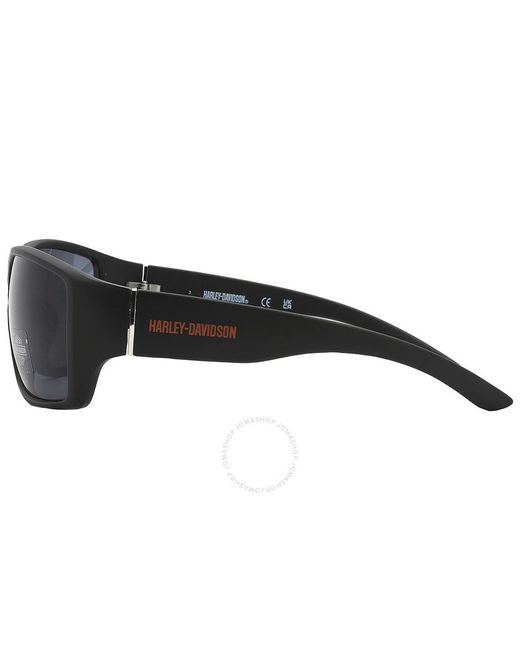 Harley Davidson Gray Smoke Mirror Rectangular Sunglasses Hd0137v 02c 61 for men