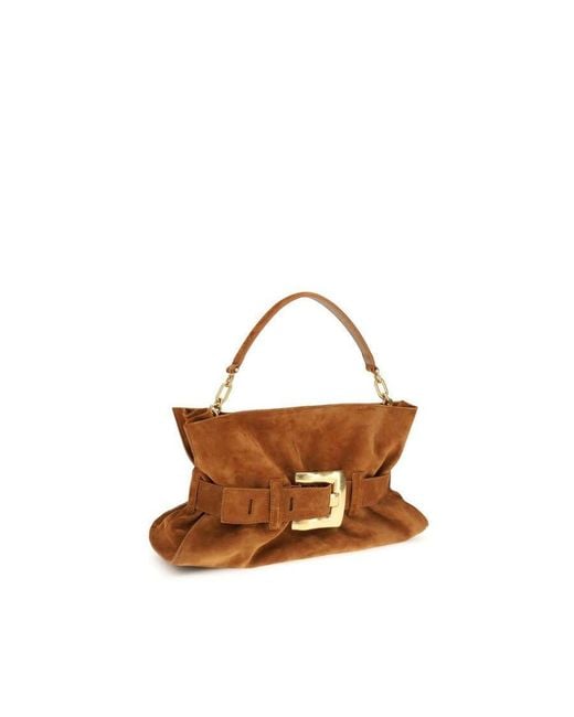 Balmain Brown Calf Leather Bos Taurus Handbag