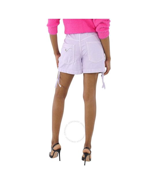 Isabel Marant Pink Lilac Naesqui Cotton Denim Shorts