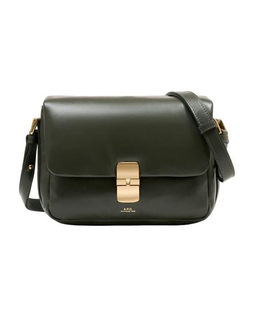 A.P.C. Green Grace Crossbody Bag Khaki