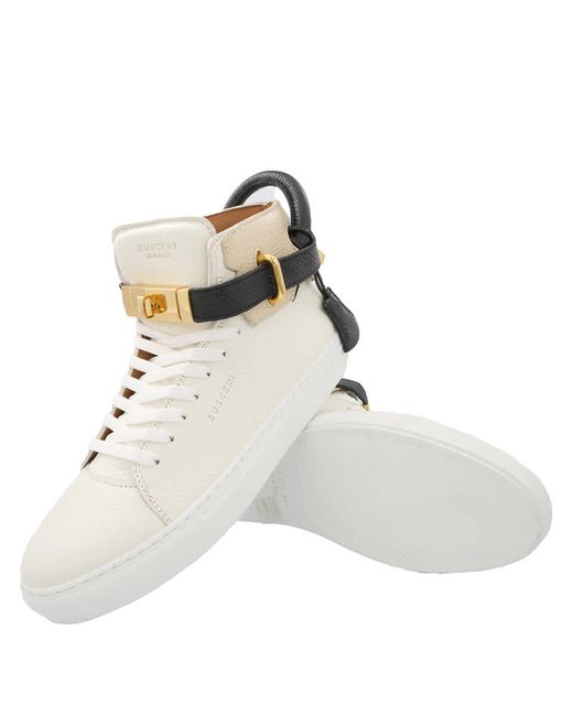 Buscemi White Alce Belted High-top Sneakers for men