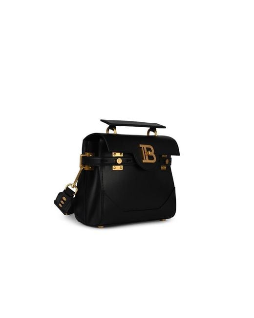 Balmain Black B-Buzz 23 Leather Bag