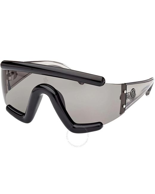 Moncler Gray Lancer Smoke Shield Sunglasses Ml0253 01a 00