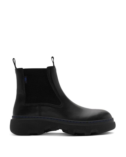 Burberry Black Creeper Chelsea Ankle Boots, Brand Size 38 Us
