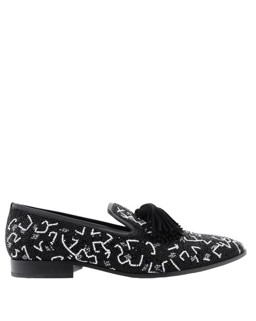 Jimmy Choo Black Foxley Caviar Bead Embroideryr Slippers, Brand Size 42 Us for men