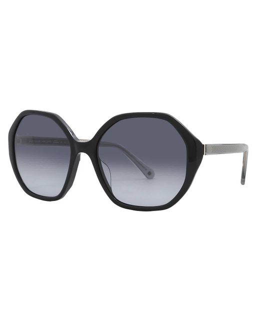 Kate Spade Black Grey Shaded Geometric Sunglasses Waverly/g/s 0807/9o 57