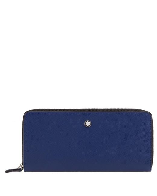 Montblanc Blue Calfskin Sartorial Phone Pouch for men