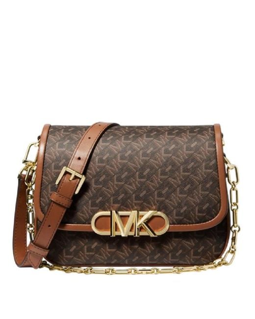 Michael Kors Brown Medium Empire Signature Logo Messenger Bag