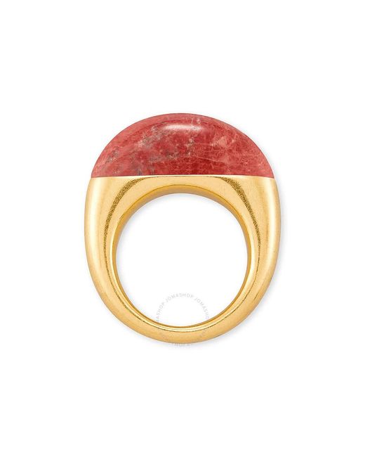 Kendra Scott Multicolor Kaia Vintage Gold Plated Brass And Dyed Howlite Ring Sz 8 4217708443