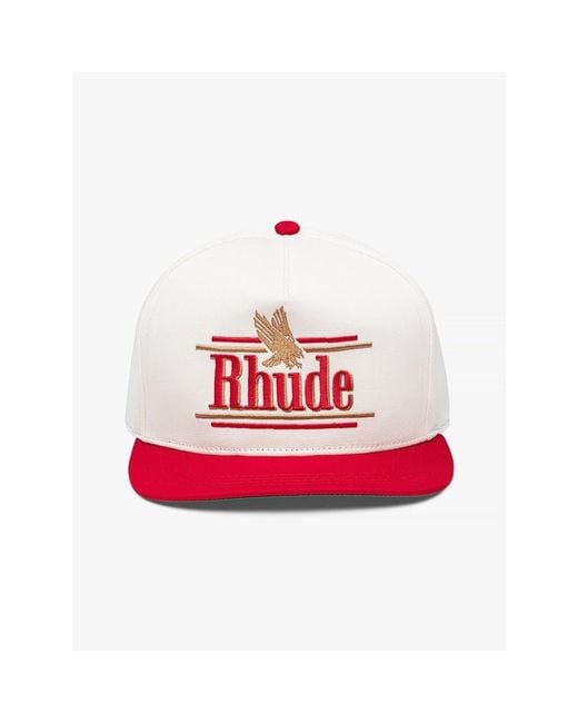 Rhude Ivory Structured Baseball Cap for men