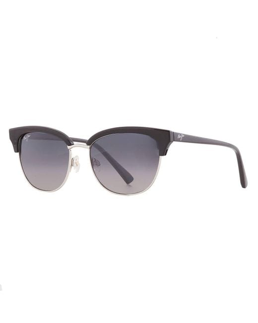 Maui Jim Blue Lokelani Neutral Grey Cat Eye Sunglasses Gs825-02 55
