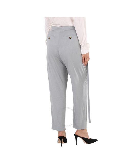 Burberry Gray Heather Melange Jersey Tailo Trousers