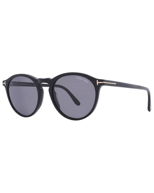 Tom Ford Gray Aurele Smoke Oval Sunglasses Ft0904 01a 52