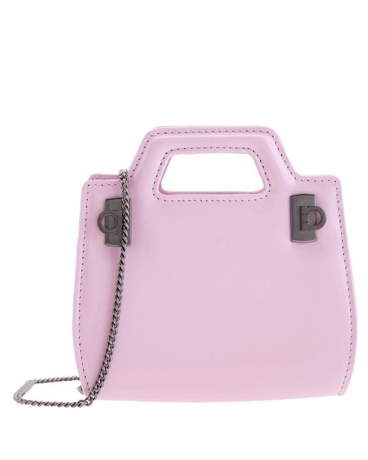 Ferragamo Purple Wanda Mini Crossbody Bag