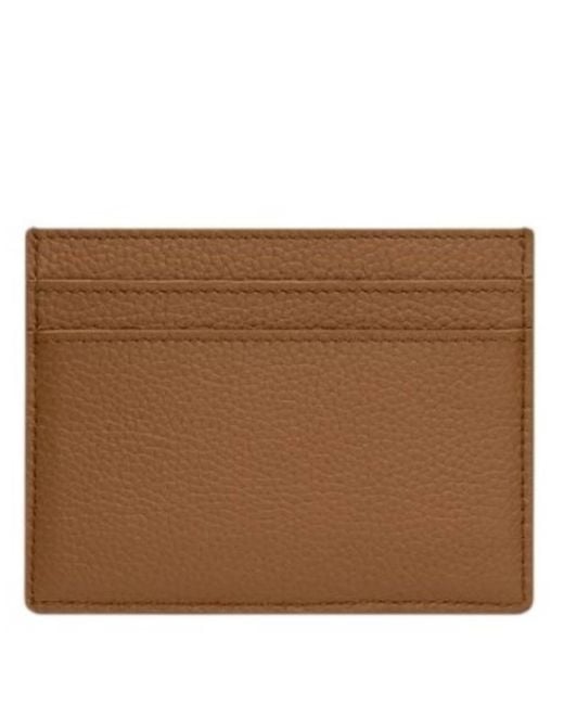 Saint Laurent Brown Cassandre Shadow Leather Card Holder for men