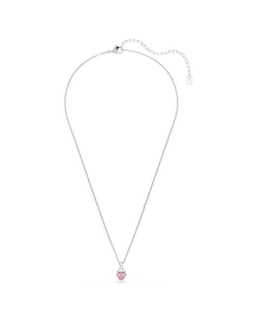 Swarovski Metallic Chroma Pendant, Mixed Cuts, Rhodium Plated