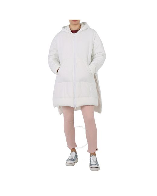 MM6 by Maison Martin Margiela White Mm6 Embroidered Padded Coat