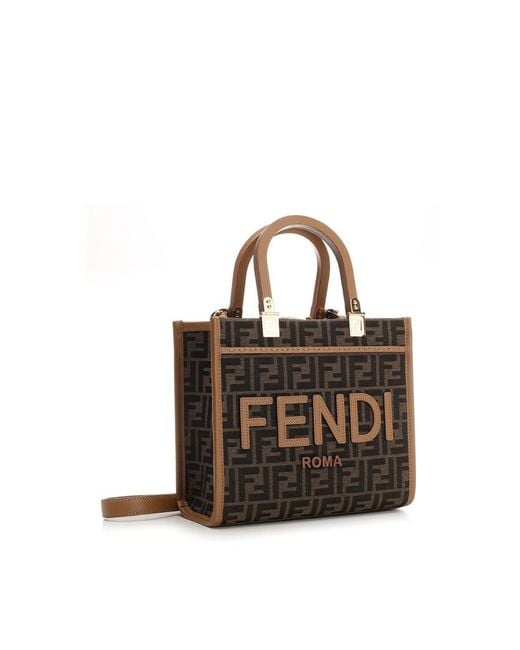 Fendi Brown Sunshine Medium Handbag