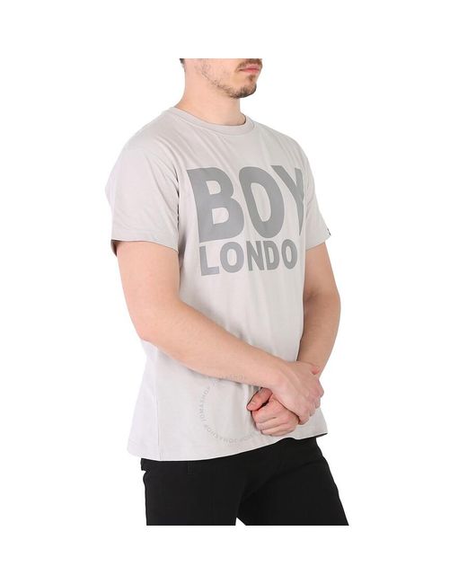 BOY London Gray Reflective Logo T-shirt