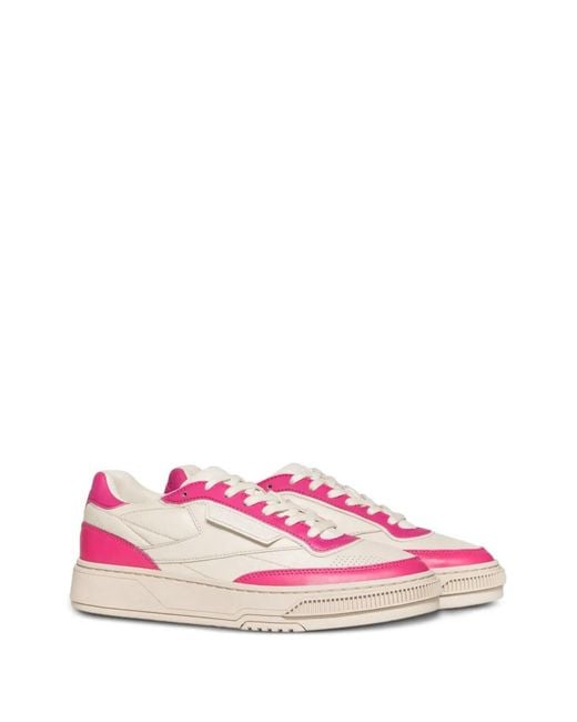 Reebok Pink Club C Ltd Leather Low-Top Sneakers for men
