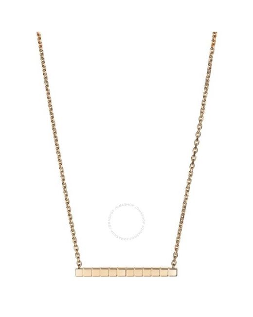 Chopard Metallic 18K Rose Ice Cube Necklace